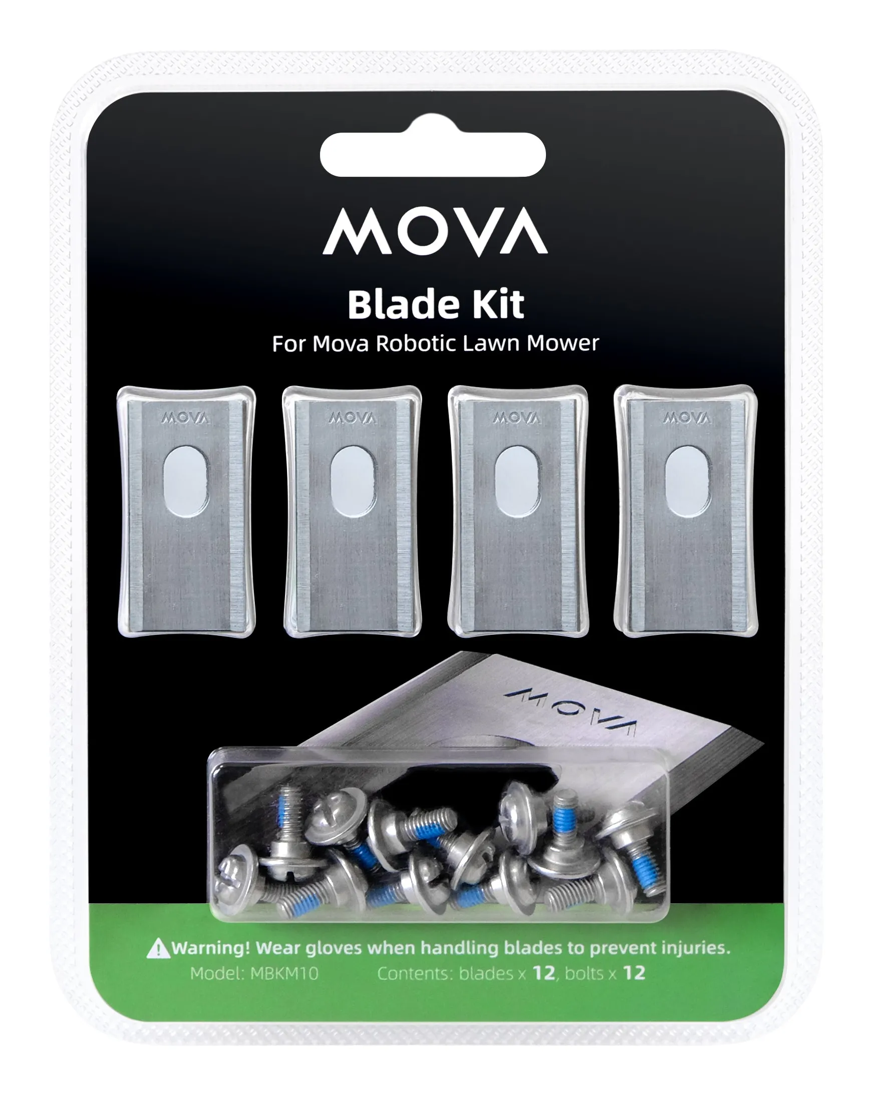 Dreame Mova MBKM10 Robotic Lawn Mower Blades, 12-pack