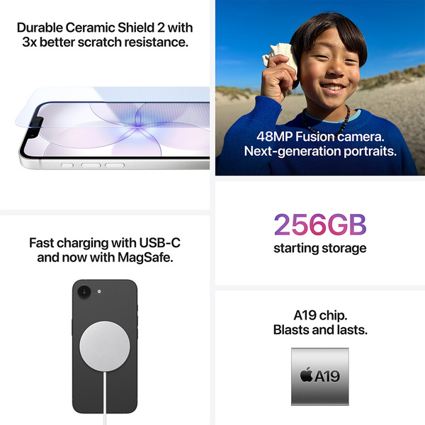 Apple iPhone 17e 256 Gt, pehme&auml;n&shy;pinkki