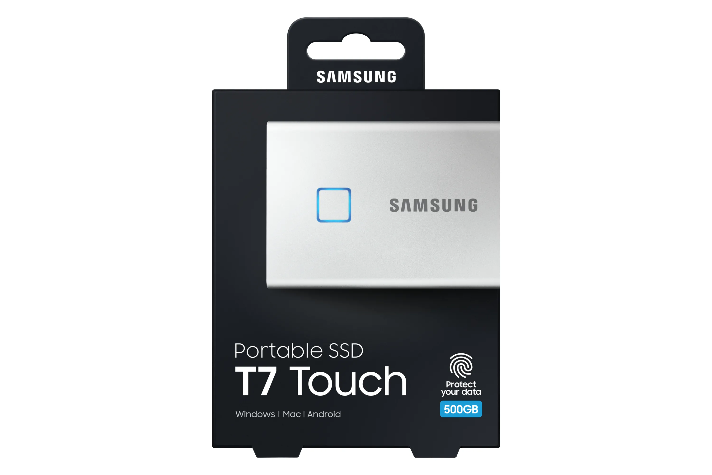 Samsung T7 Touch 500 Gt USB-C -ulkoinen SSD, Hopea