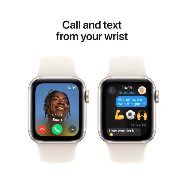 APPLE Watch SE GPS 40mm Starlight Aluminium Case with Starlight Sport Band - M/L
