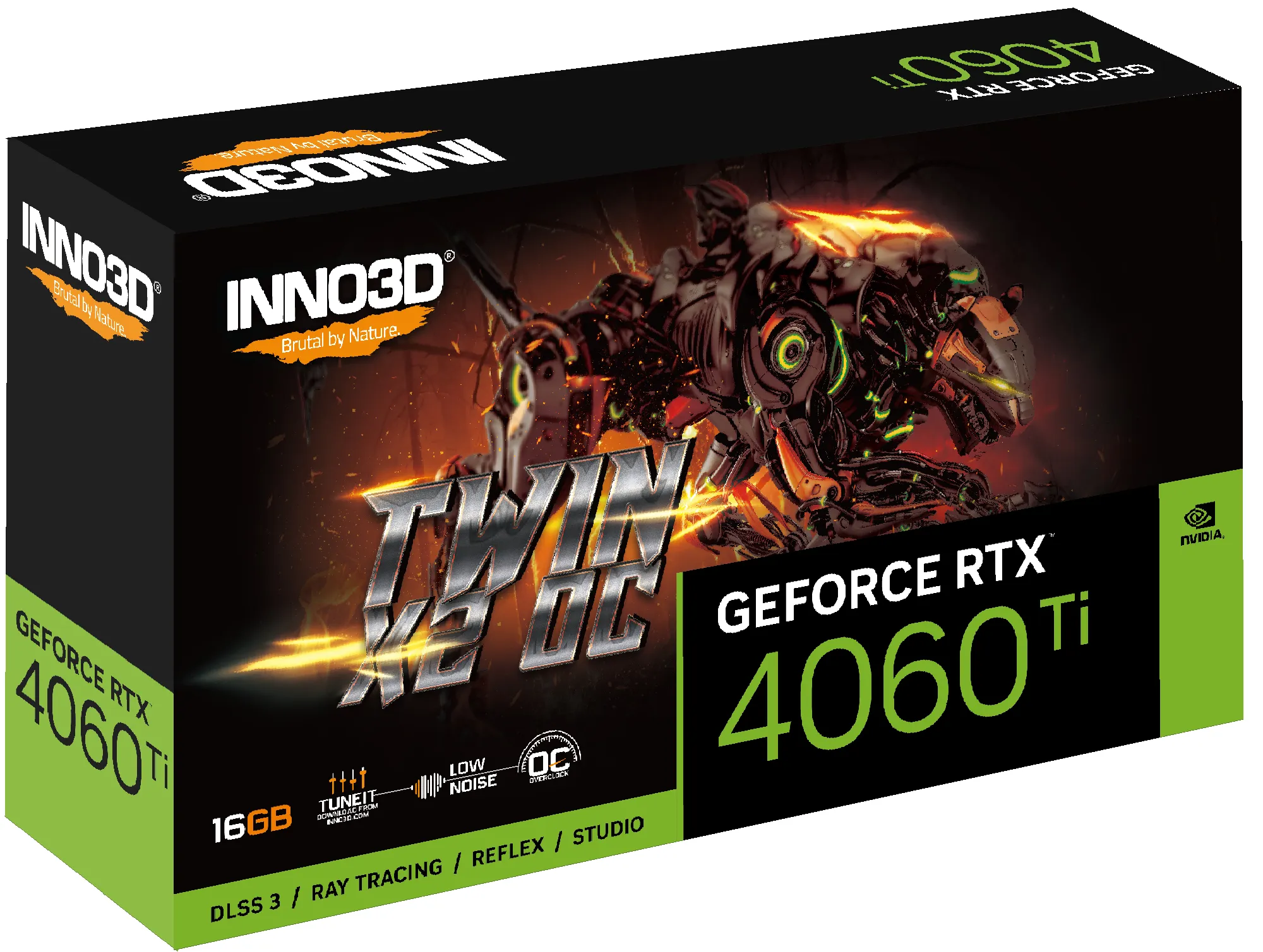 Inno3D GeForce RTX 4060Ti Twin x2 OC 16 Gt -näytönohjain