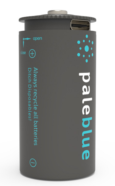 Pale Blue Li-Ion Rechargeable C Battery 2 pack of C Cell with 2x1 charging cable