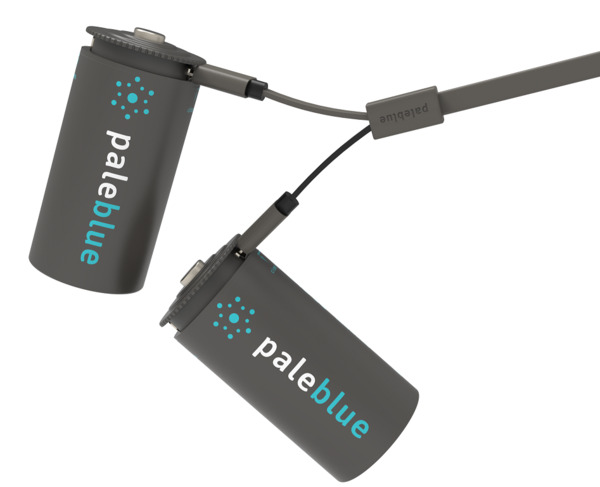 Pale Blue Li-Ion Rechargeable C Battery 2 pack of C Cell with 2x1 charging cable