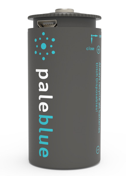 Pale Blue Li-Ion Rechargeable C Battery 2 pack of C Cell with 2x1 charging cable