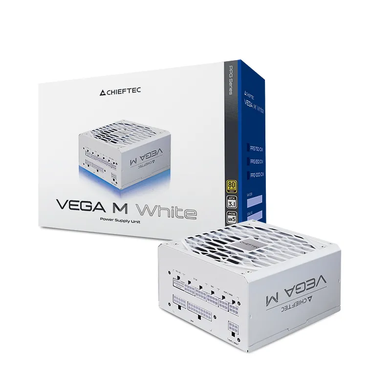 CHIEFTEC Vega M White 1000W -virtalähde, 80 Plus Gold
