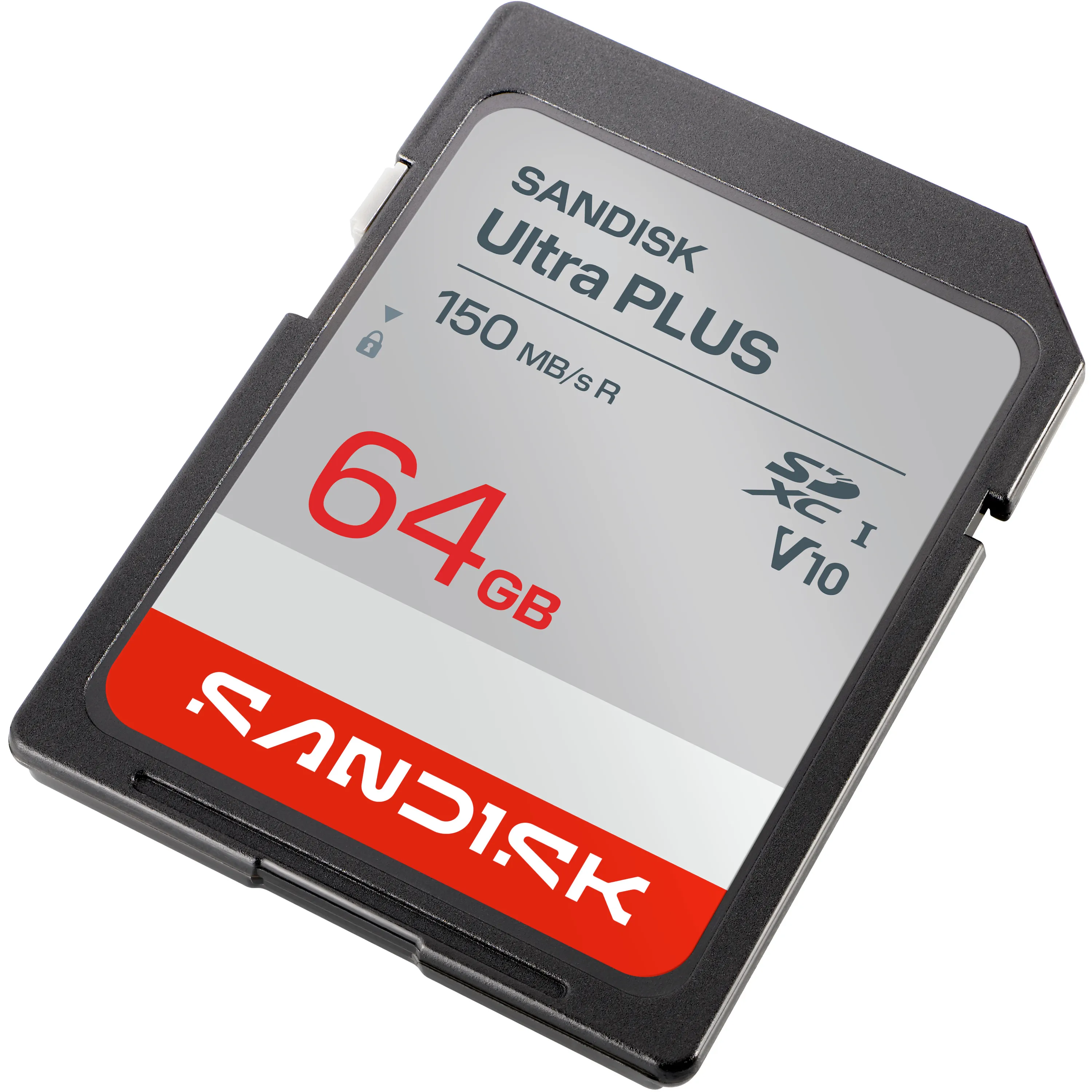 SanDisk Ultra PLUS 64GB MicroSDXC UHS-I U1 Class 10 V10 A1 card
