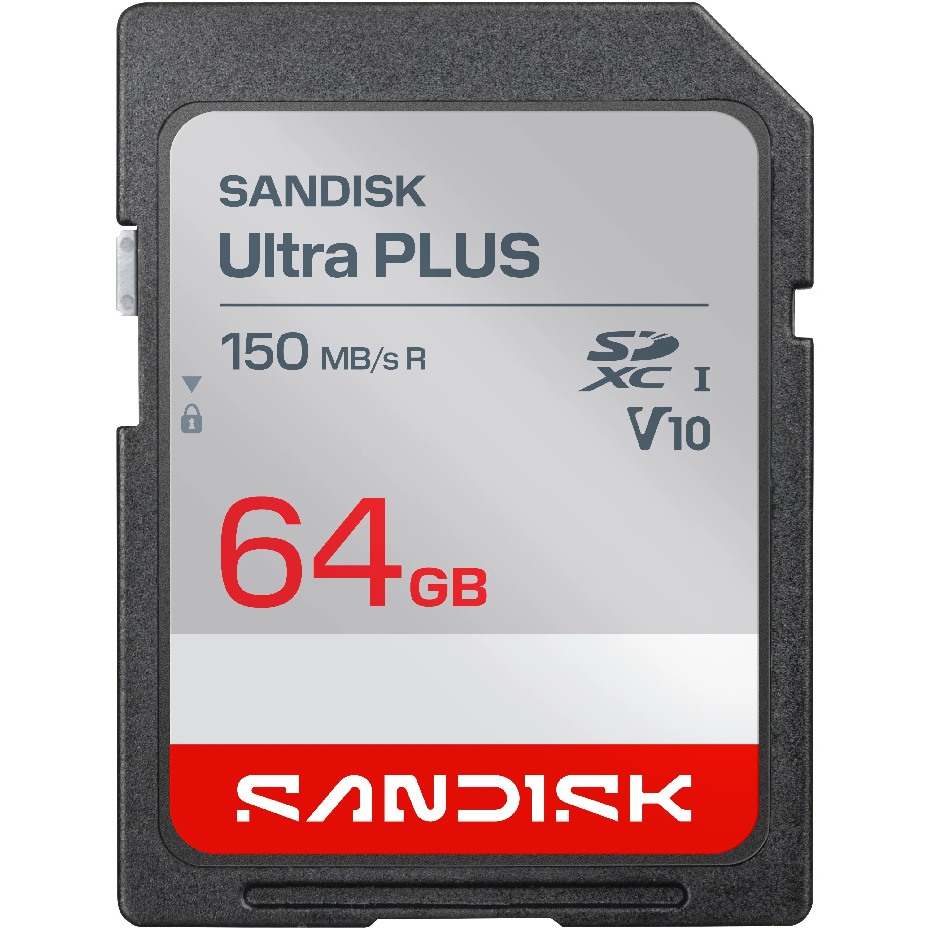 SanDisk Ultra PLUS 64GB MicroSDXC UHS-I U1 Class 10 V10 A1 card