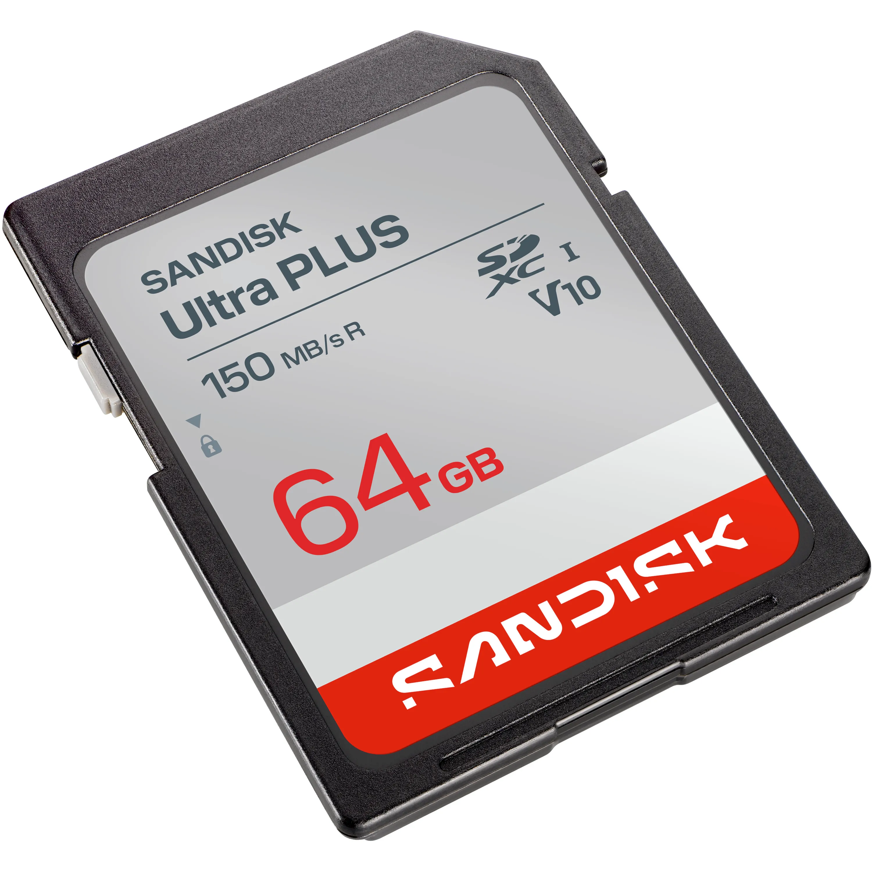 SanDisk Ultra PLUS 64GB MicroSDXC UHS-I U1 Class 10 V10 A1 card