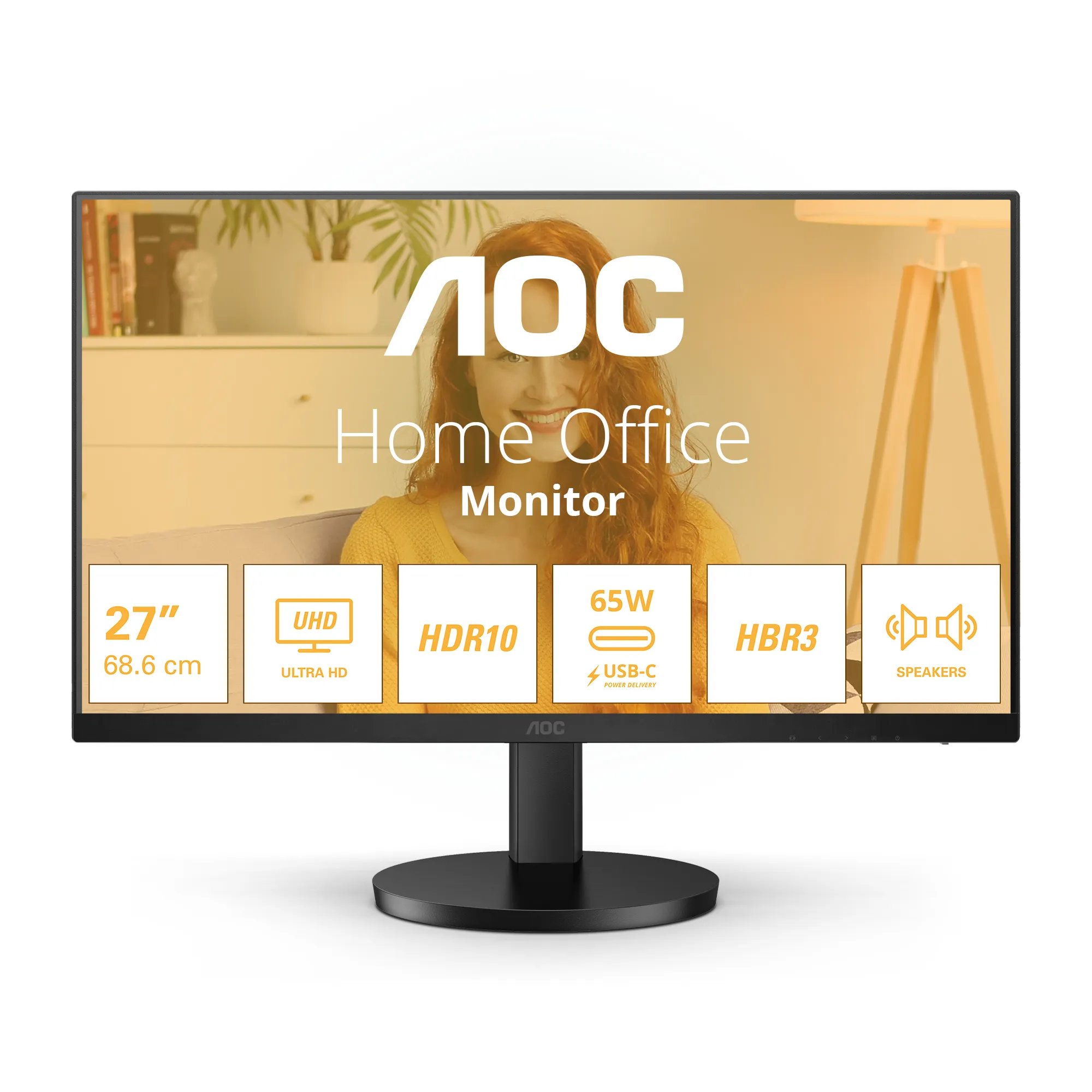 AOC 27&quot; B3 U27B3CF 4K UHD, USB-C, IPS -n&auml;ytt&ouml;