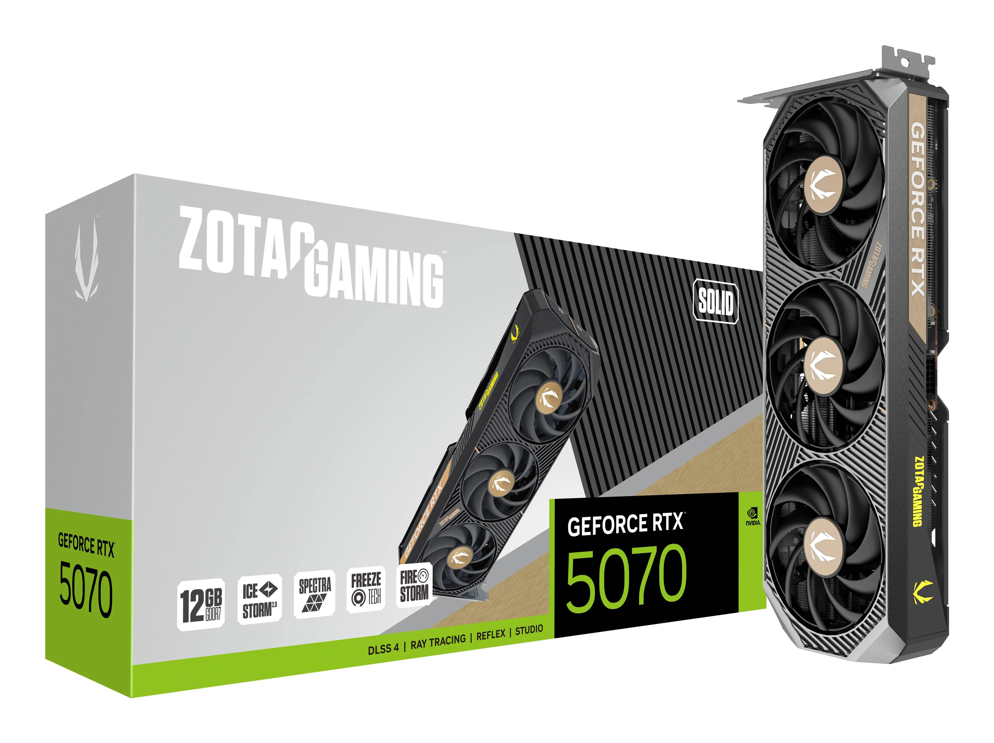Zotac RTX 5070 Solid 12GB GDDR7 HDMI 3xDP + NVIDIA Bundle: Arc Raiders Zotac RTX 5070 Solid 12GB GDDR7 HDMI 3xDP + NVIDIA Bundle: Arc Raiders