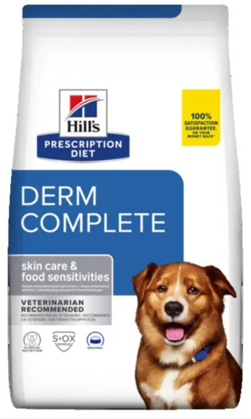 Hill's Prescription Diet Derm Complete, Dry food for dogs, Adult, 12kg