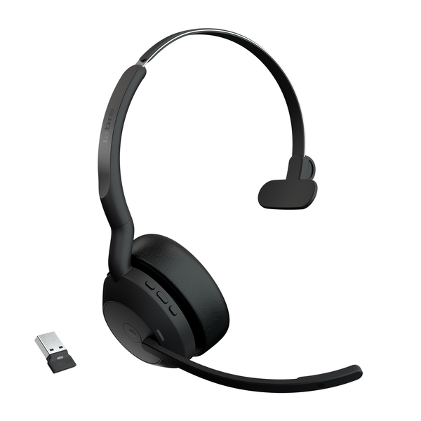 Jabra Evolve2 55 L380a MS -langaton kuuloke mikrofonilla, musta