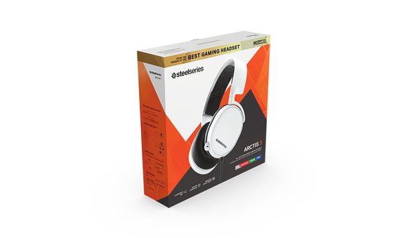 SteelSeries Arctis 3 2019 Edition -pelikuulokkeet, valkoinen