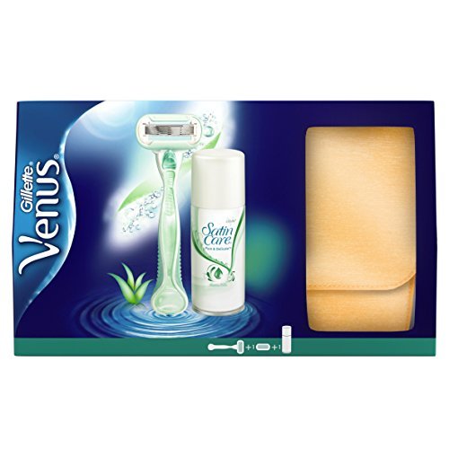 VENUS PROSKIN Smoothness GIFT PACK. Lady Shave h&ouml;yl&auml; + extrater&auml;, 75ml geeli sek&auml; toilettilaukku. Venus ProSkinin viisi vartalon muotoja my&ouml;t&auml;ilev&auml;&auml; ter&auml;&auml; j&auml;tt&auml;
