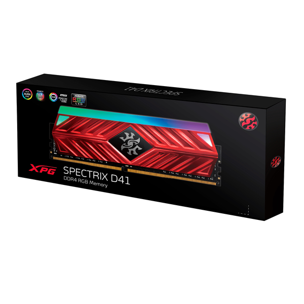 A-Data 32 GB (2 x 16 GB) XPG Spectrix D41 RGB, DDR4 3200 MHz - minne