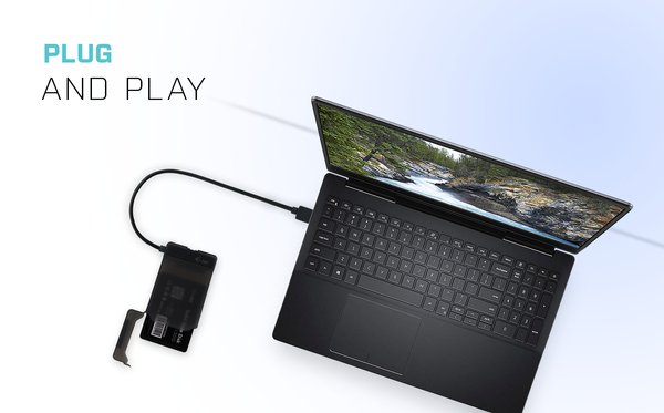 I-TEC MySafe USB-A Easy 2,5" HDD/SSD-ulkoisen aseman kotelo, 1-paikkainen, USB 3.2 Gen 1, SATA 6 Gb/s, integroitu 0,15 m kaapeli, musta