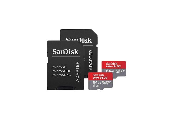 SanDisk Ultra PLUS 64GB MicroSDXC UHS-I U1 Class 10 V10 A1 card
