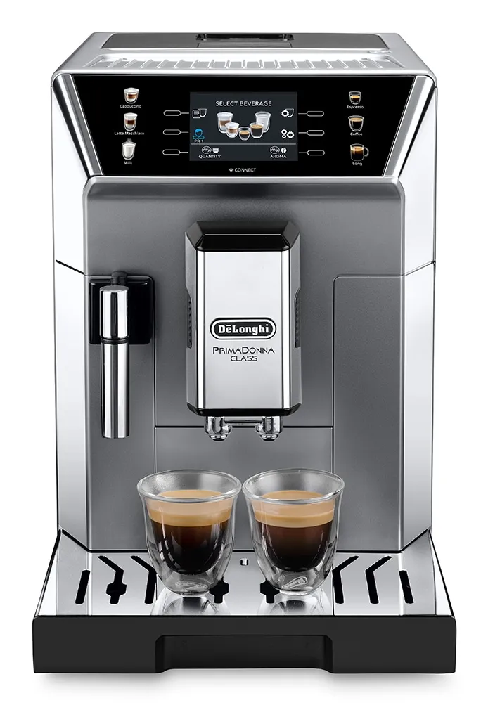 Delonghi PrimaDonna Class ECAM 550.85 - espressomaskin, Metallisk