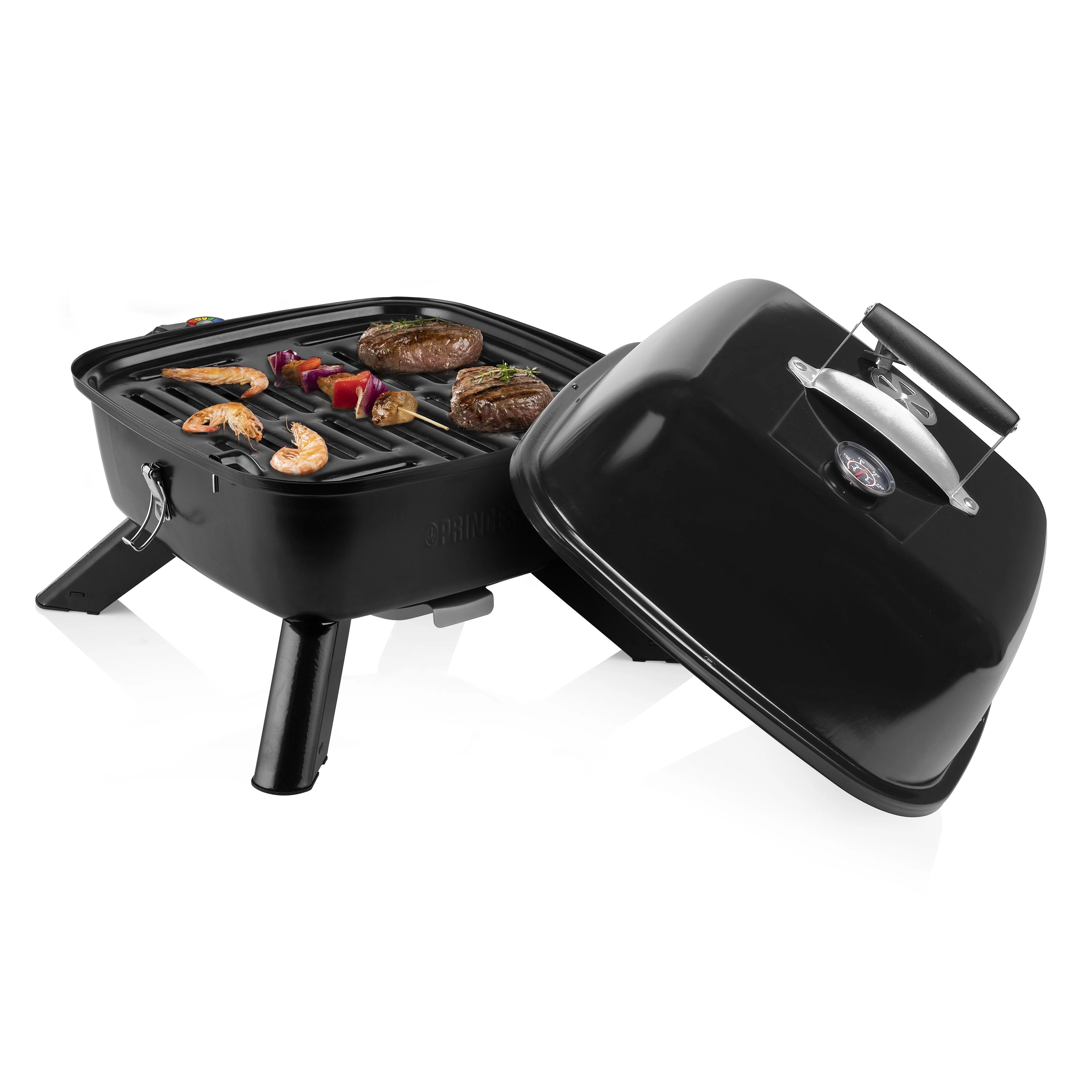 B&auml;rbar hybridgrill 2-i-1 elektrisk eller kol