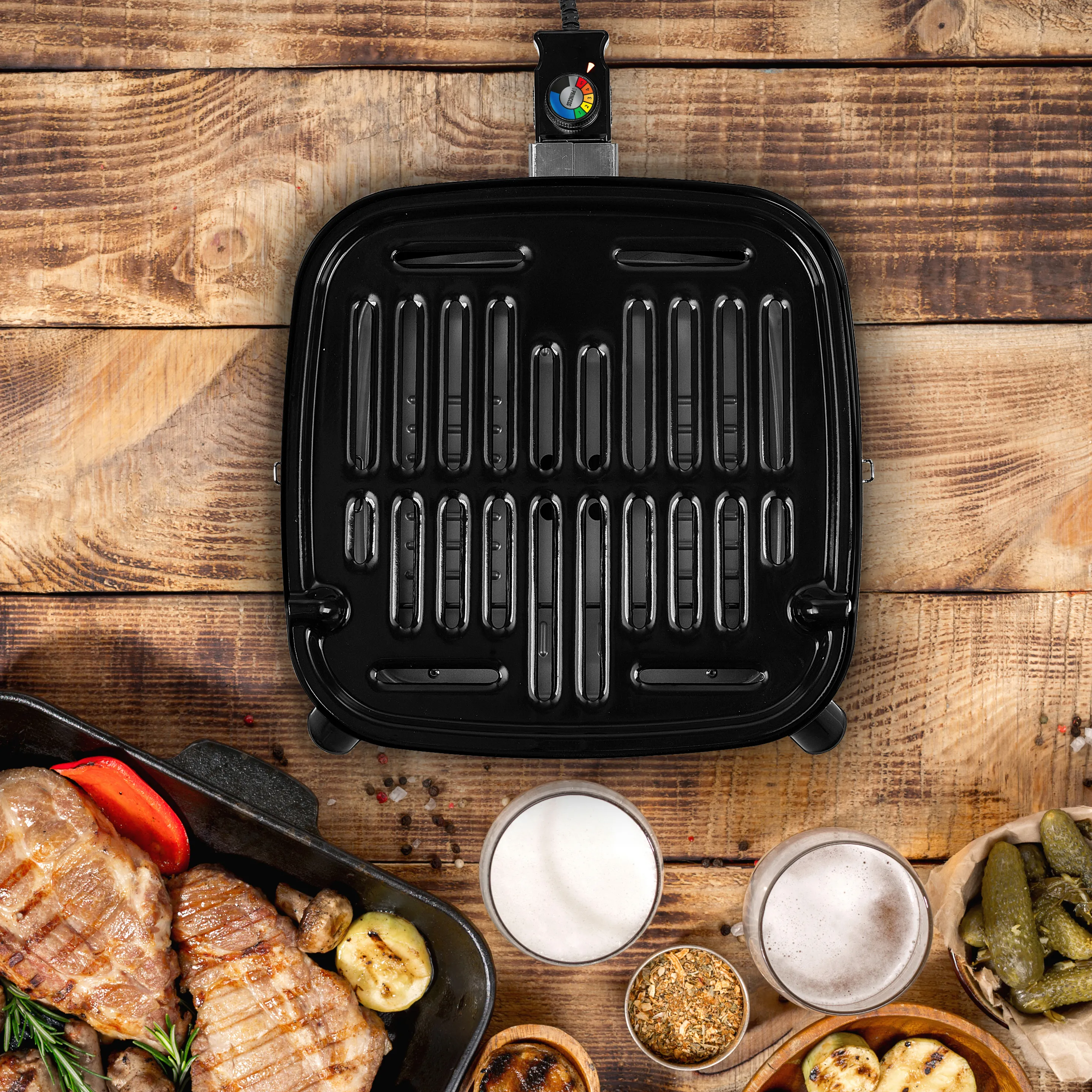 B&auml;rbar hybridgrill 2-i-1 elektrisk eller kol