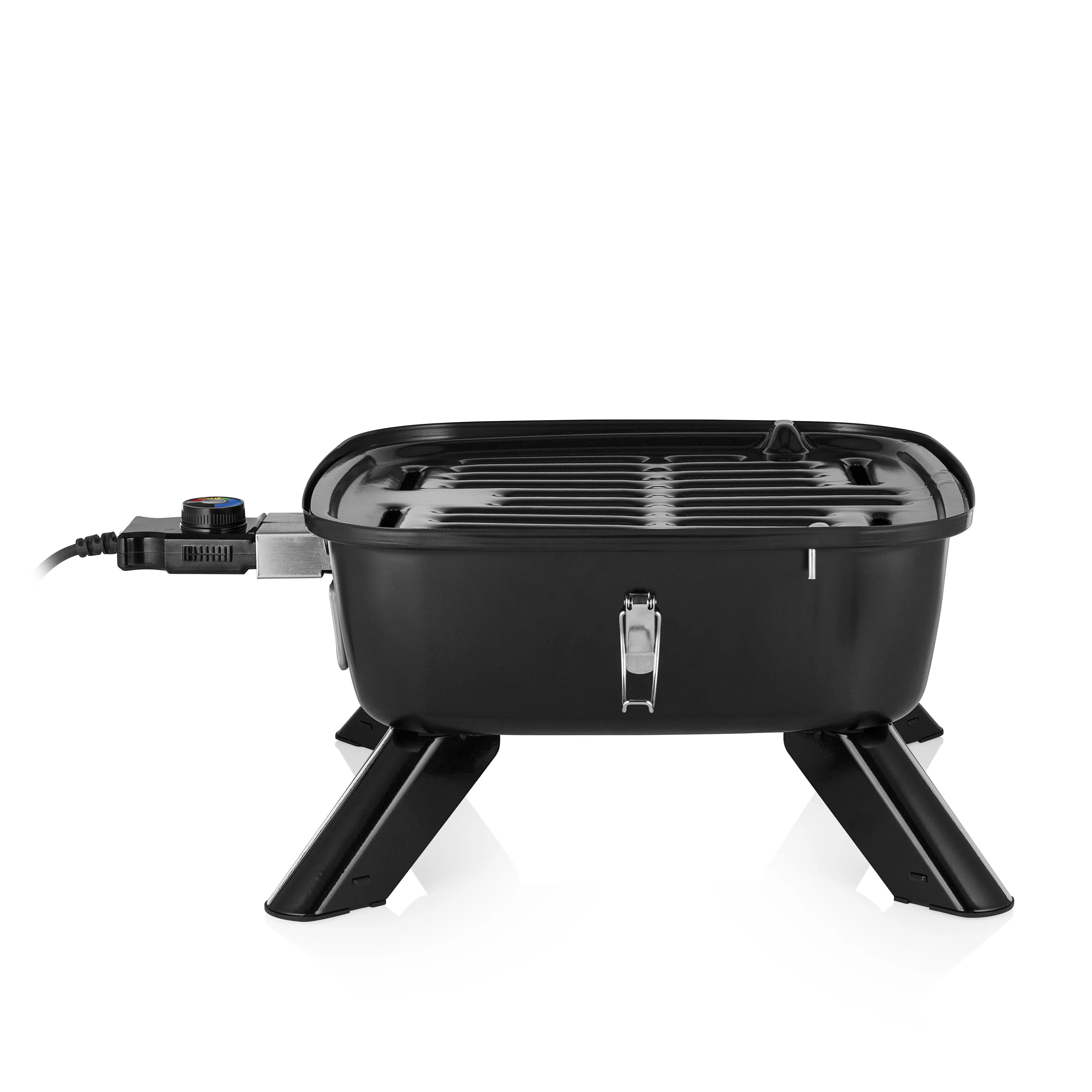 Bärbar hybridgrill 2-i-1 elektrisk eller kol