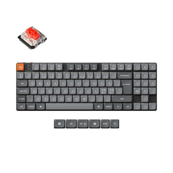 Keychron K13 MAX -langaton mekaaninen n&auml;pp&auml;imist&ouml;, Gateron Red, musta