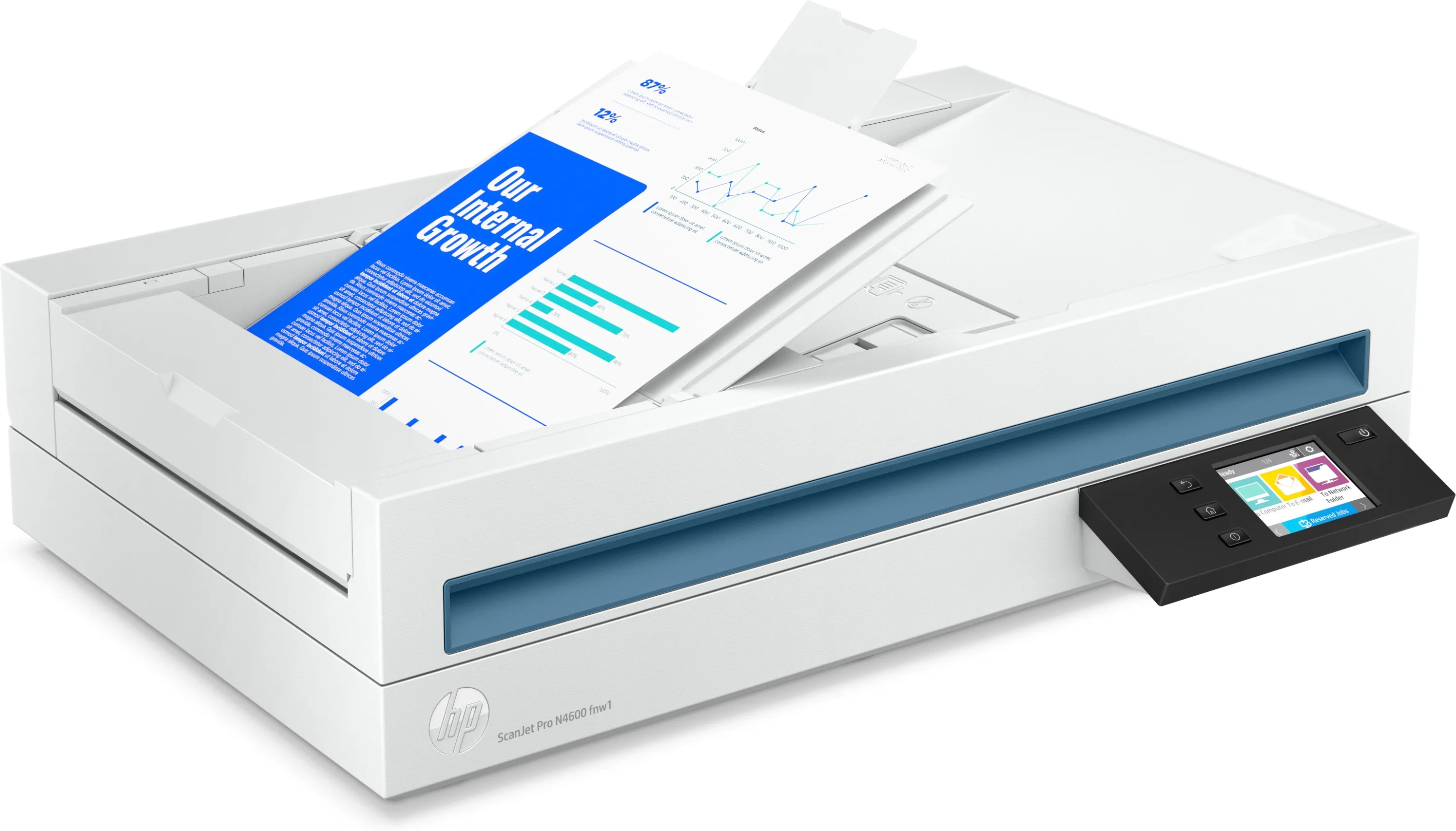 HP ScanJet Pro N4600 fnw1 Scanner HP SJ Pro N4600 fnw1 Scanner:Eu Mltlang
