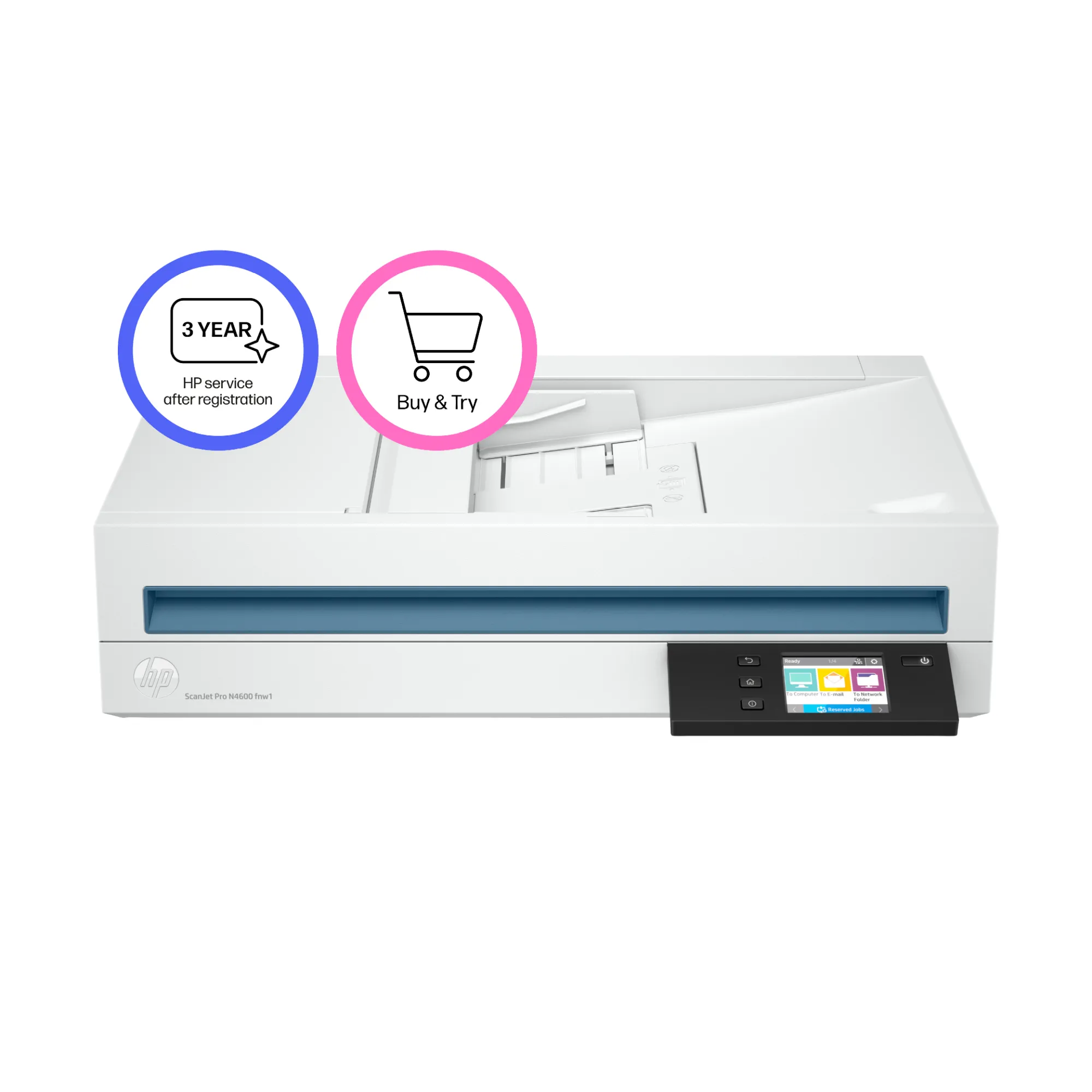 HP ScanJet Pro N4600 fnw1 Scanner HP SJ Pro N4600 fnw1 Scanner:Eu Mltlang