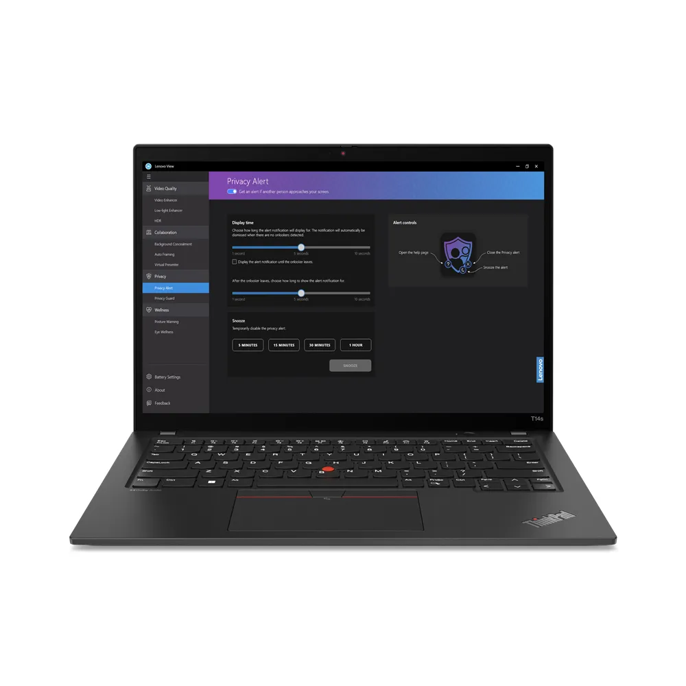 Lenovo ThinkPad T14s Gen 4 14" i7-1355U, 16 Gt, 512 Gt, Win 11 Pro -kannettava, musta