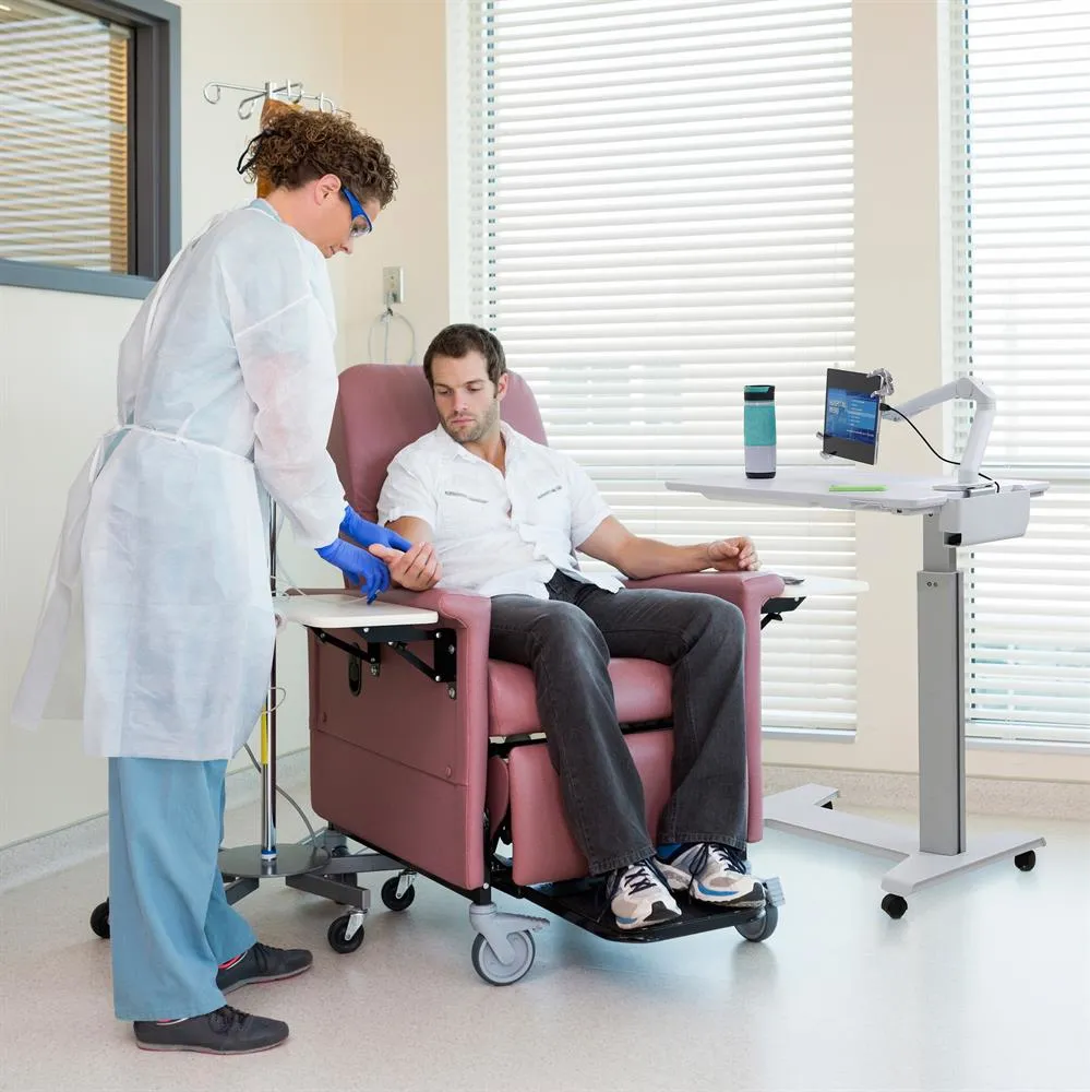 ERGOTRON CART PATIENT ENGAGEMENT TABLE POLAR WHITE