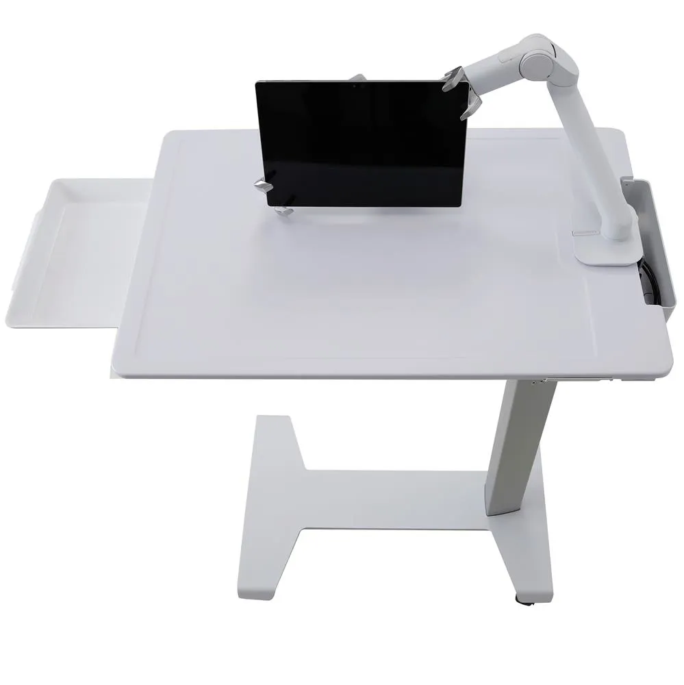 ERGOTRON CART PATIENT ENGAGEMENT TABLE POLAR WHITE