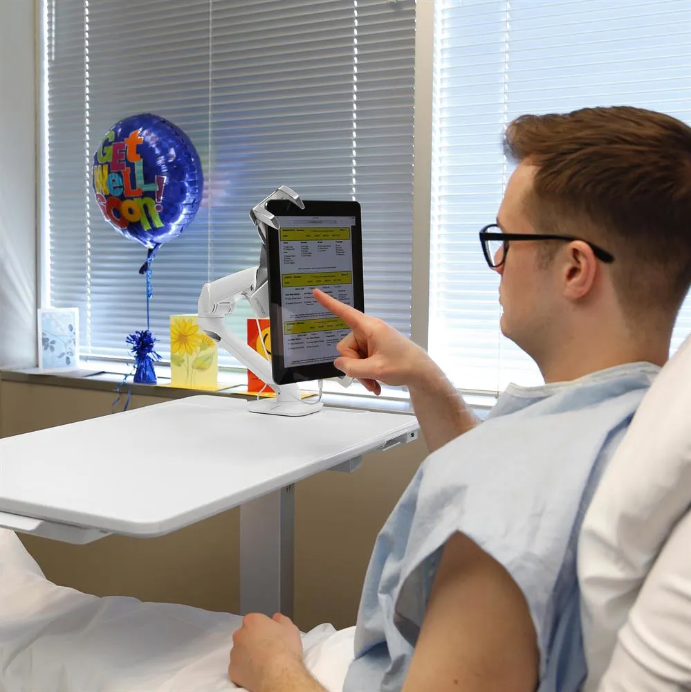 ERGOTRON CART PATIENT ENGAGEMENT TABLE POLAR WHITE