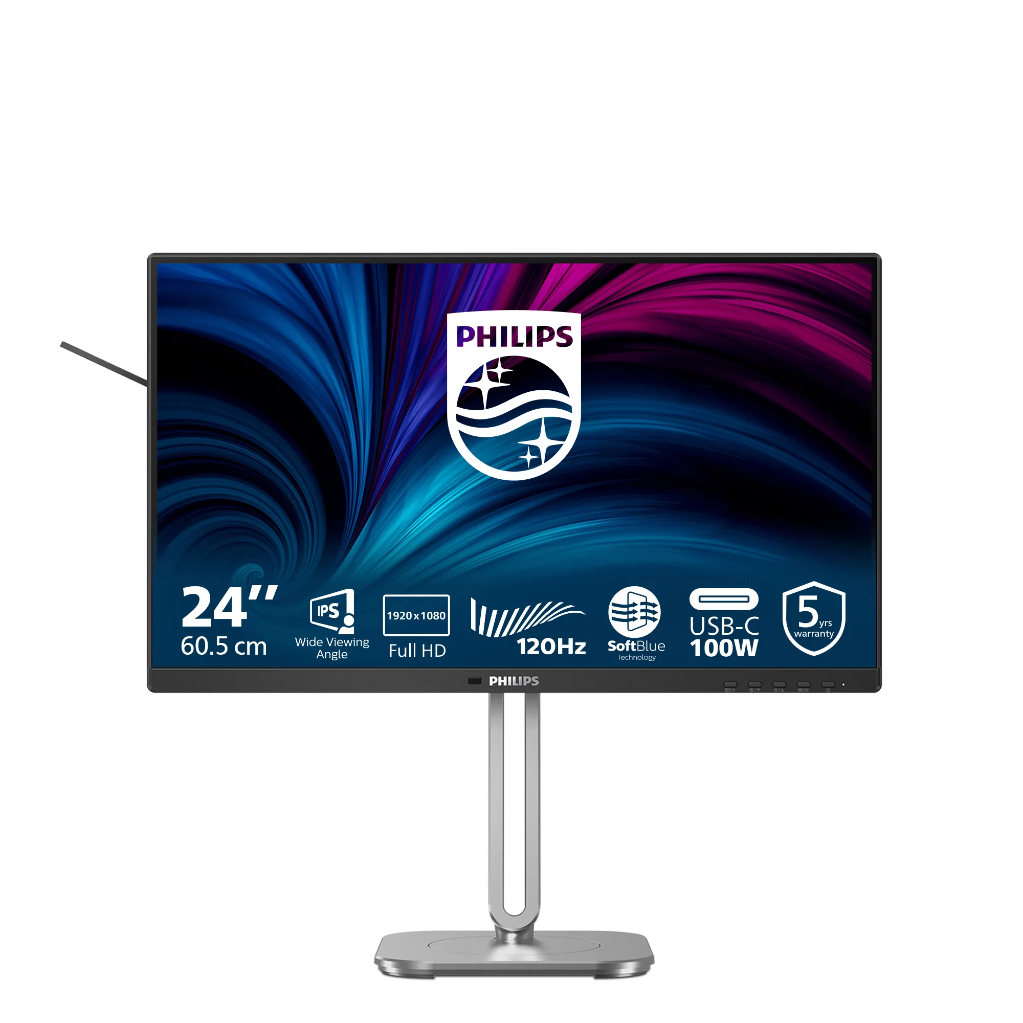 Philips 24" 24B2U4301/00 Full HD, USB-C, IPS -näyttö Philips 24" 24B2U4301/00 Full HD, USB-C, IPS -näyttö