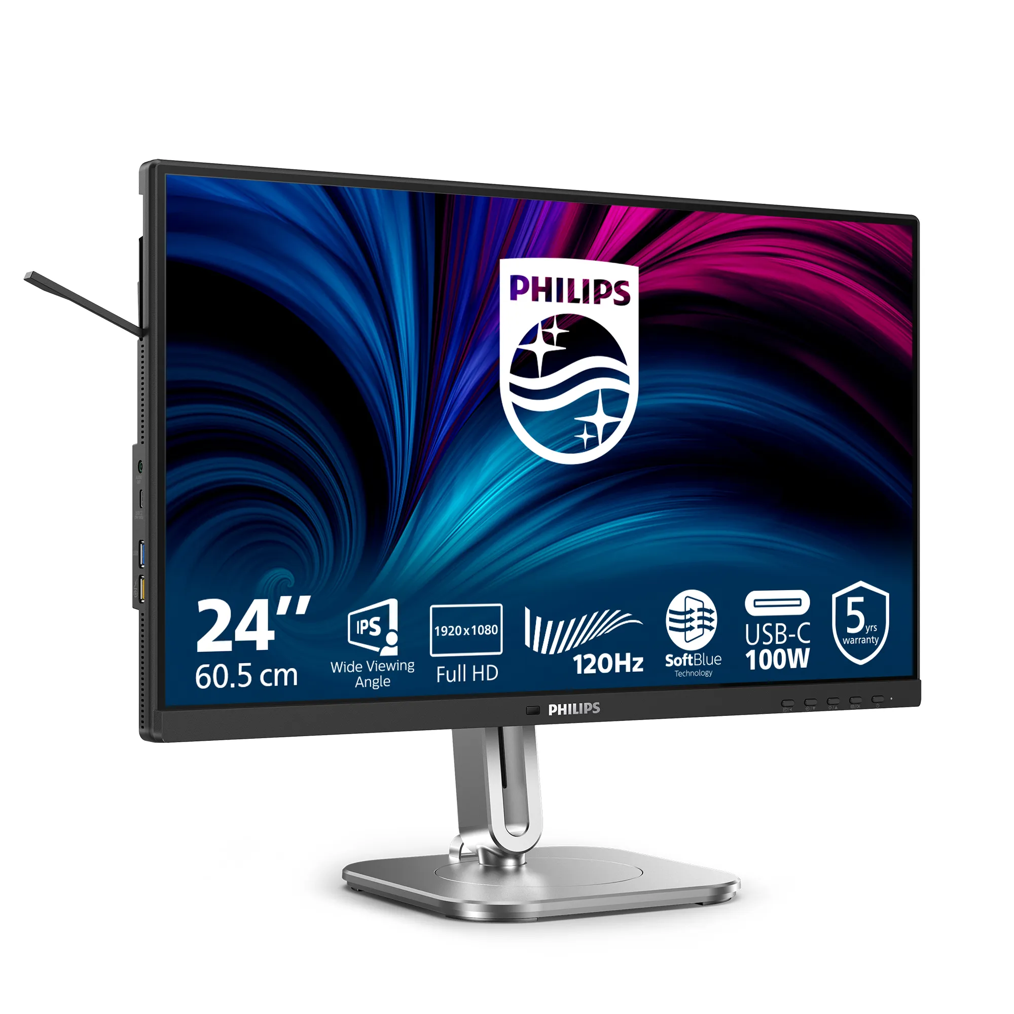 Philips 24" 24B2U4301/00 Full HD, USB-C, IPS -näyttö Philips 24" 24B2U4301/00 Full HD, USB-C, IPS -näyttö