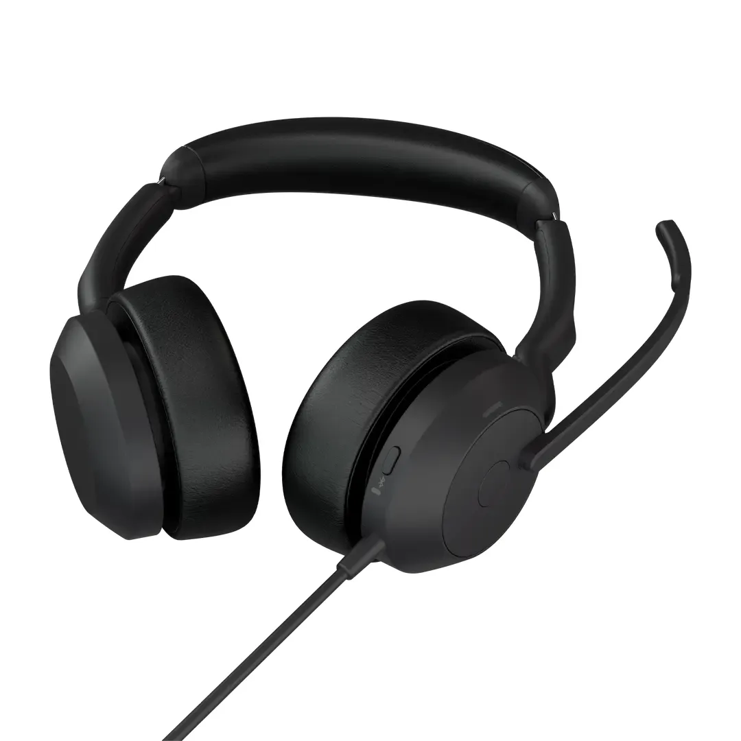 Jabra Evolve2 50 UC -langaton stereokuulokemikrofoni + USB-A/C-sovittimet, musta Jabra Evolve2 50 UC -langaton stereokuulokemikrofoni + USB-A/C-sovittimet, musta
