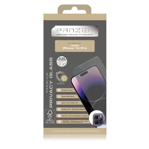 Panzer Full-Fit Privacy Glass, iPhone 14 Pro - skärmskydd