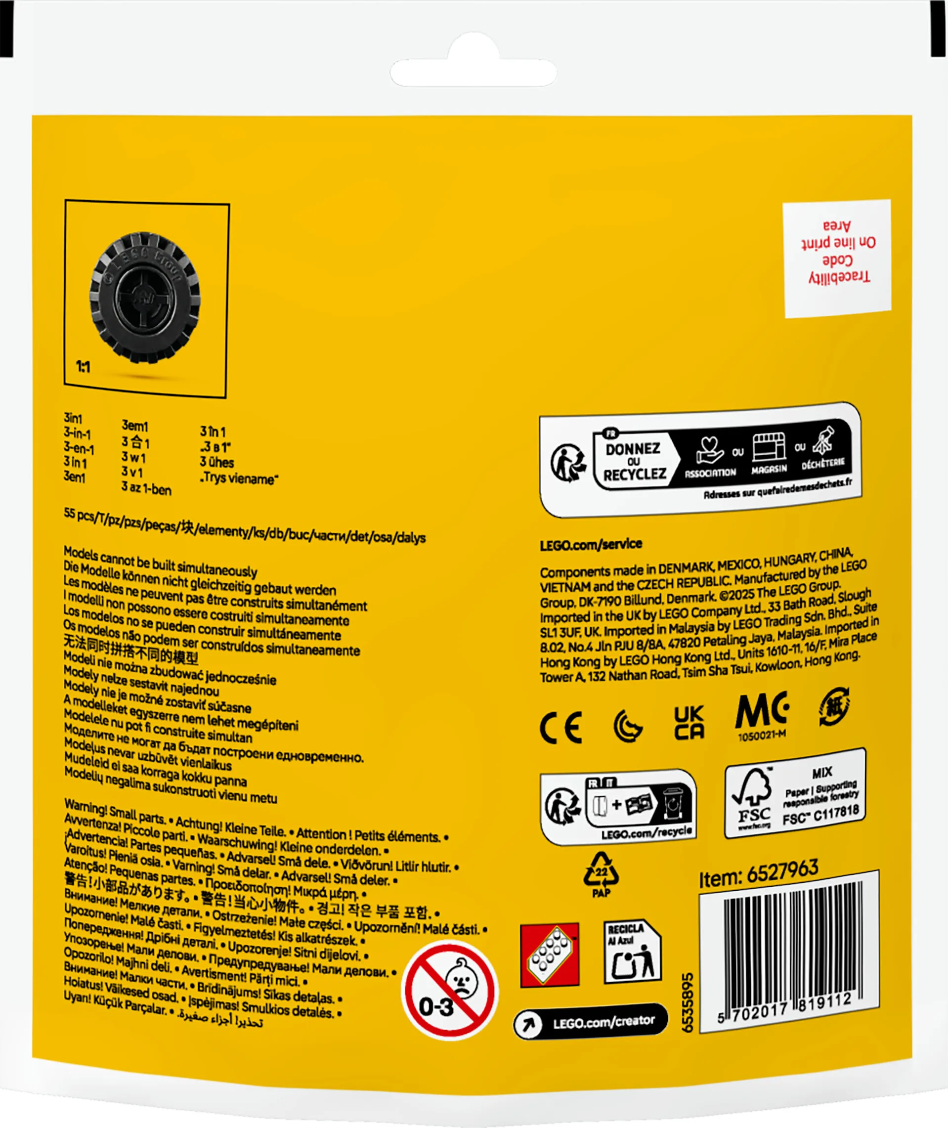 LEGO Creator 3-in-1 Transforming Mini Monster Truck 30691