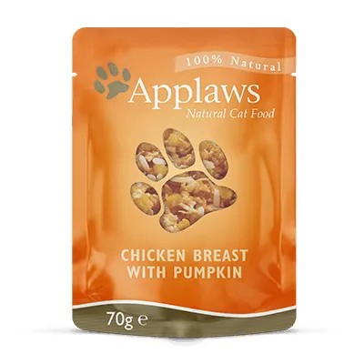Applaws Chicken Breast with Pumpkin in Broth, Wet food for cats, Adult, 70g