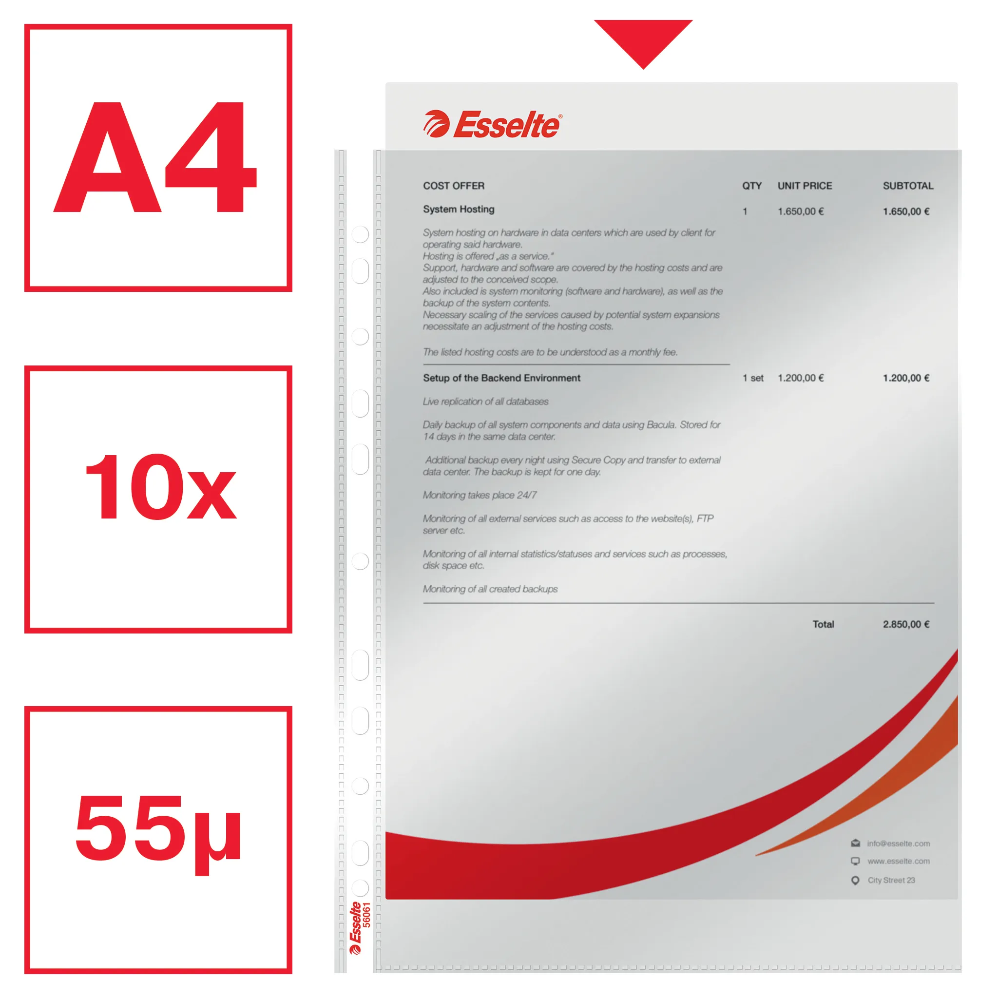 Pocket standard 55my A4 glassclear (10)