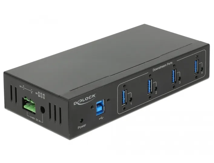 Delock External Industry Hub 4 x USB 3.0 Type-A with 15 kV ESD protect