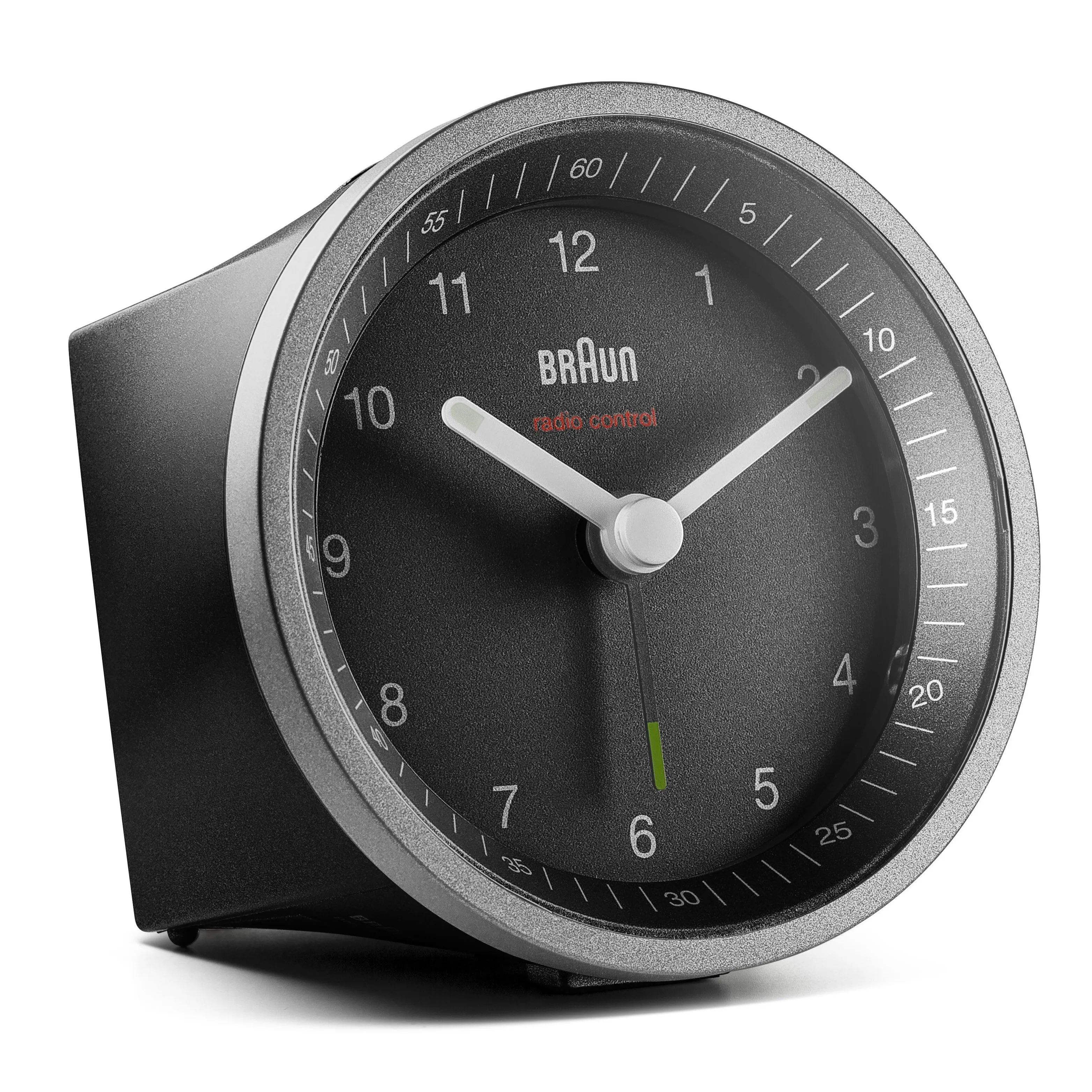 BRAUN radio-controlled alarm clock BC 07 B-DCF, black