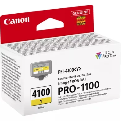 Canon PFI-4100 -mustes&auml;ili&ouml;, 80 ml, keltainen