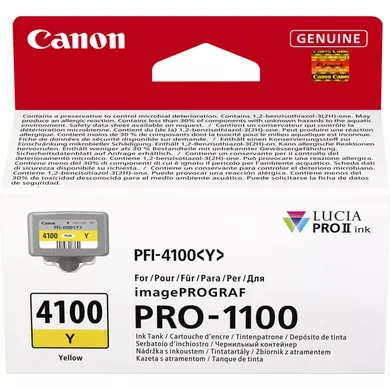 Canon PFI-4100 -mustes&auml;ili&ouml;, 80 ml, keltainen