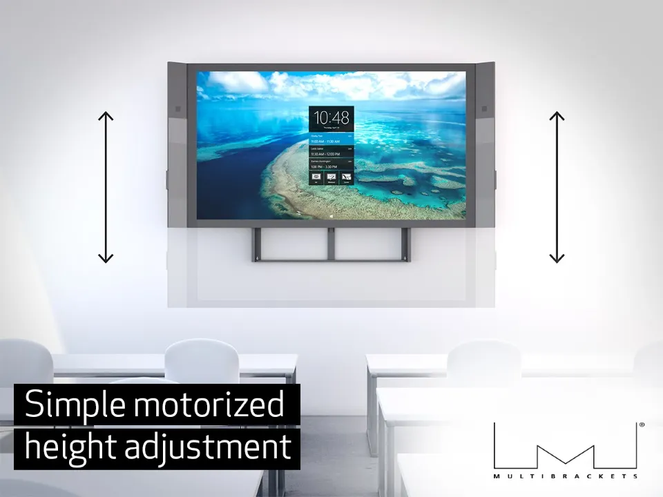 Multibrackets M Motorized Wallmount HD - Asennuspakkaus ( sein&auml;kiinnike ) tuotteelle LCD nestekiden&auml;ytt&ouml; / plasma TV - valkoinen