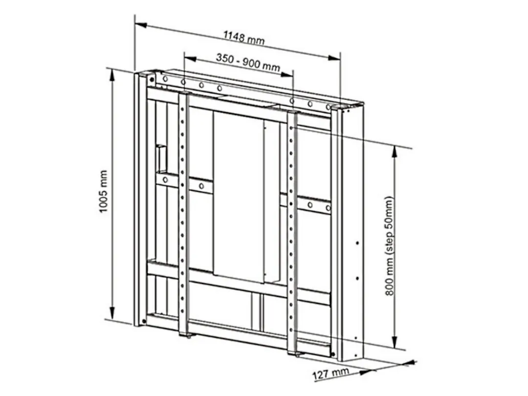 Multibrackets M Motorized Wallmount HD - Asennuspakkaus ( sein&auml;kiinnike ) tuotteelle LCD nestekiden&auml;ytt&ouml; / plasma TV - valkoinen