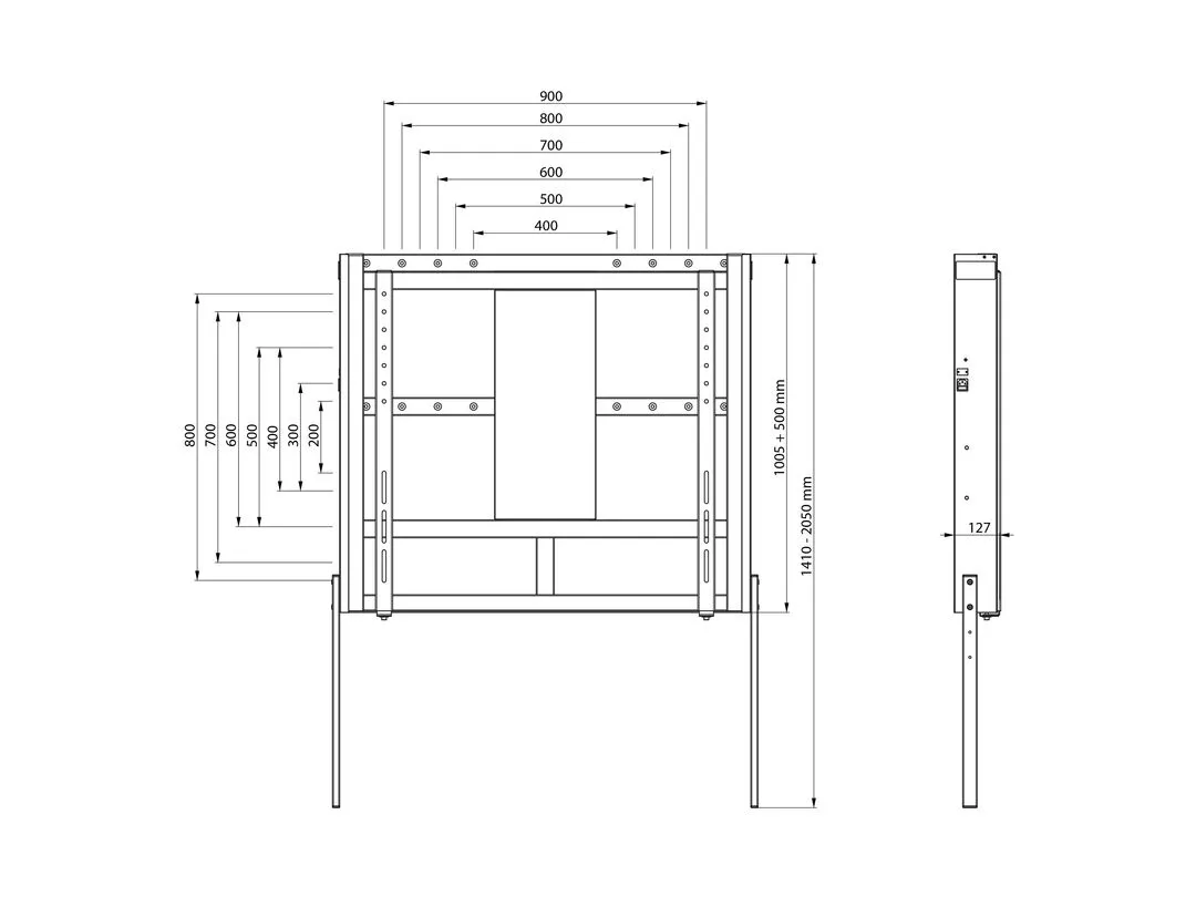 Multibrackets M Motorized Wallmount HD - Asennuspakkaus ( sein&auml;kiinnike ) tuotteelle LCD nestekiden&auml;ytt&ouml; / plasma TV - valkoinen