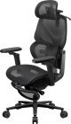 TX3 Flex Pro Footrest Mesh - gaming / office chair, Black