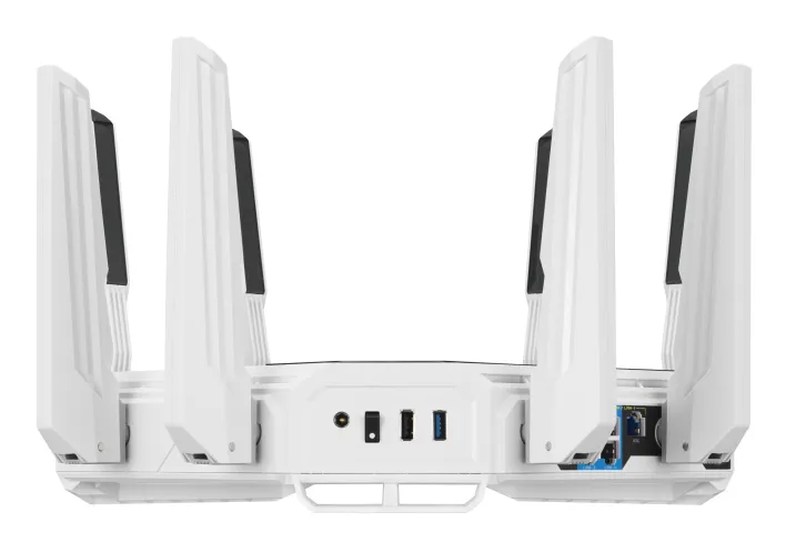 Asus ROG Rapture GT-BE19000 -pelireititin, Wi-Fi 7, BE19000, Tri-band, valkoinen