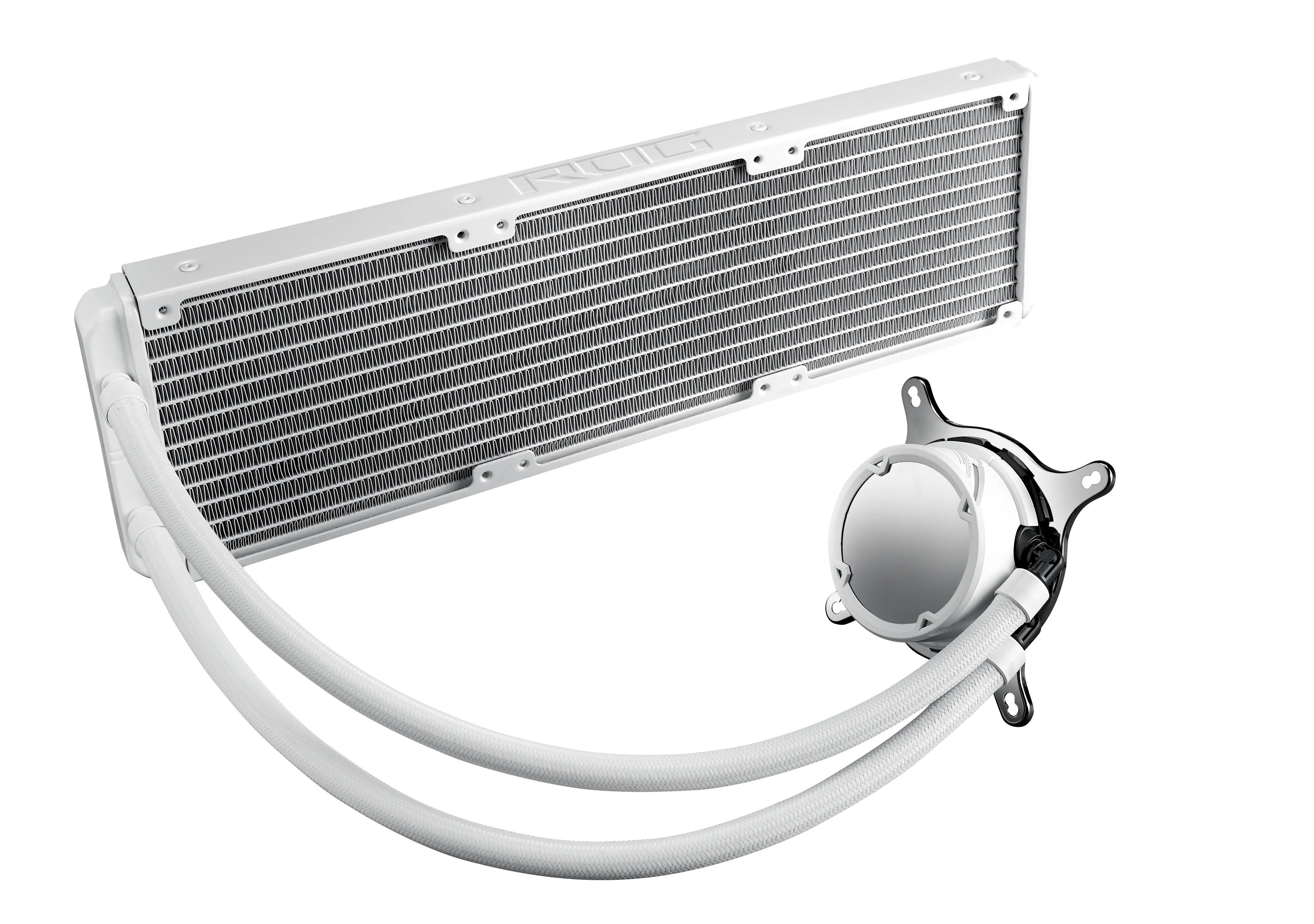 ASUS ROG Strix LC II 360 ARGB White Edition all-in-one liquid CPU cooler with Aura Sync