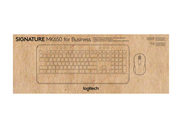 Logitech Signature MK650 Combo for Business - tr&aring;dl&ouml;st tangentbord och mus, vit
